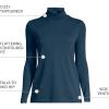 Lands’ End Women’s American-Grown Supima Cotton Fitted Long Sleeve Turtleneck(Radiant Navy)