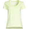 Lands’ End Women’s American-Grown Supima Cotton Short Sleeve Scoop Neck Tee(Limoncello Yellow Micro Stripe)