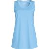 Lands’ End Women’s American-Grown Supima Cotton Tunic Tank Top(Bermuda Blue)