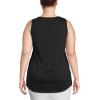 Lands’ End Women’s American-Grown Supima Cotton Tunic Tank Top(Black)