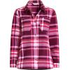 Lands’ End Women’s Anyweather Fleece Shirt Jacket(Vivid Plum/Magenta Plaid)
