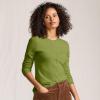 Lands’ End Women’s Cashmere Cardigan Sweater(Vintage Olive Drab)