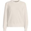 Lands’ End Women’s Cashmere Puff Sleeve Crew Neck Sweater(Fresh Ivory)