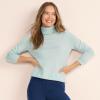 Lands’ End Women’s Cashmere Turtleneck Sweater(Dusty Misty Aqua)