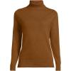 Lands’ End Women’s Cashmere Turtleneck Sweater(Rich Saddle)