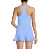 Lands’ End Women’s Chlorine Resistant High Neck Racerback Midkini Swimsuit Top(Clear Blue Sky)