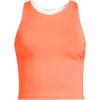 Lands’ End Women’s Chlorine Resistant High Neck Racerback Midkini Swimsuit Top(Papaya Orange)