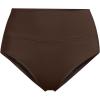 Lands’ End Women’s Chlorine Resistant Pinchless High Waisted Bikini Bottoms(Chocolate Brown)