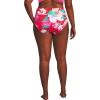 Lands’ End Women’s Chlorine Resistant Pinchless High Waisted Bikini Bottoms(Coral Rose Lilies)