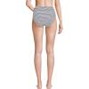 Lands’ End Women’s Chlorine Resistant Pinchless High Waisted Bikini Bottoms(Deep Sea Navy Mini Stripe)