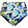 Lands’ End Women’s Chlorine Resistant Pinchless High Waisted Bikini Bottoms(Deep Sea Navy Multi Floral)