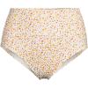 Lands’ End Women’s Chlorine Resistant Pinchless High Waisted Bikini Bottoms(Egret/Yellow Multi Floral)