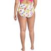 Lands’ End Women’s Chlorine Resistant Pinchless High Waisted Bikini Bottoms(White Multi Garden Floral)