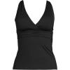 Lands’ End Women’s Chlorine Resistant Plunge X-Back Tankini Swimsuit Top(Black)