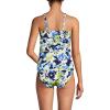 Lands’ End Women’s Chlorine Resistant Plunge X-Back Tankini Swimsuit Top(Deep Sea Navy Multi Floral)