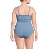 Lands’ End Women’s Chlorine Resistant Plunge X-Back Tankini Swimsuit Top(Dusk Sky)