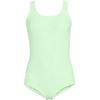 Lands’ End Women’s Chlorine Resistant Scoop Neck X-Back High Leg Soft Cup Tugless Sporty One Piece Swimsuit(Icy Mint Green)