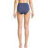 Lands’ End Women’s Chlorine Resistant Shine High Waisted Bikini Bottoms(Mediterranean Blue Shine)
