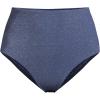Lands’ End Women’s Chlorine Resistant Shine High Waisted Bikini Bottoms(Mediterranean Blue Shine)