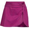 Lands’ End Women’s Chlorine Resistant Shine Twist Front Mini Swim Cover-up Skirt(Bright Magenta Shine)
