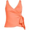Lands’ End Women’s Chlorine Resistant Side Tie V-Neck Tankini Swimsuit Top(Papaya Orange)