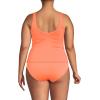 Lands’ End Women’s Chlorine Resistant Side Tie V-Neck Tankini Swimsuit Top(Papaya Orange)