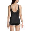 Lands’ End Women’s Chlorine Resistant Soft Cup Tugless Sporty One Piece Swimsuit(Black)