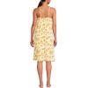 Lands’ End Women’s Cooling Knee Length Slip Nightgown(Pale Yellow Painted Floral)