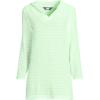 Lands’ End Women’s Cotton Jersey Long Sleeve Hooded Swim Cover-up Dress(Icy Mint Green)