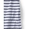Lands’ End Women’s Cotton Jersey Notch Neck Dress with Soutache(Navy/White Breton Stripe)