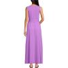 Lands’ End Women’s Cotton Modal Sleeveless Tie Waist Maxi Dress(Soft Orchid)