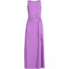 Lands’ End Women’s Cotton Modal Sleeveless Tie Waist Maxi Dress(Soft Orchid)