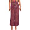 Lands’ End Women’s Cotton Open Knit Maxi Swim Cover-up Skirt(Burgundy Spritz)