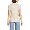 Lands’ End Women’s Cotton Rib Knit T-Shirt(Champagne Leaf Scroll)
