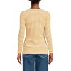 Lands’ End Women’s Cotton Rib Knit T-Shirt(Dijon Gold Tiny Stripe)