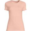 Lands’ End Women’s Cotton Rib Knit T-Shirt(Tinted Peach)