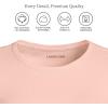 Lands’ End Women’s Cotton Rib Knit T-Shirt(Tinted Peach)