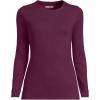 Lands’ End Women’s Cotton Rib Knit T-Shirt(Vivid Plum)