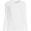 Lands’ End Women’s Cotton Rib Knit T-Shirt(White)