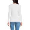 Lands’ End Women’s Cotton Rib Knit T-Shirt(White)