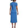 Lands’ End Women’s Cotton Short Sleeve Midcalf Nightgown(Muted Cobalt Blue)