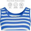 Lands’ End Women’s Cotton Tank Top(Blue Breeze Shadow Stripe)