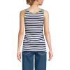 Lands’ End Women’s Cotton Tank Top(Deep Sea Navy Even Stripe)