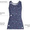 Lands’ End Women’s Cotton Tank Top(Deep Sea Navy Stars)
