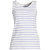 Lands’ End Women’s Cotton Tank Top(Ivory/Periwinkle Breton Stripe)