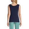 Lands’ End Women’s Cotton Tank Top(Radiant Navy)
