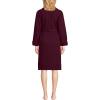 Lands’ End Women’s Cotton Terry Knee Length Spa Bath Robe(Lush Burgundy)