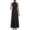 Lands’ End Women’s Cotton Voile Halter Tiered Maxi Dress(Black)
