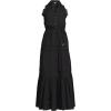 Lands’ End Women’s Cotton Voile Halter Tiered Maxi Dress(Black)