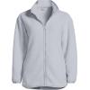 Lands’ End Women’s Cozy Sherpa Full Zip Fleece Jacket(Pale Gray)